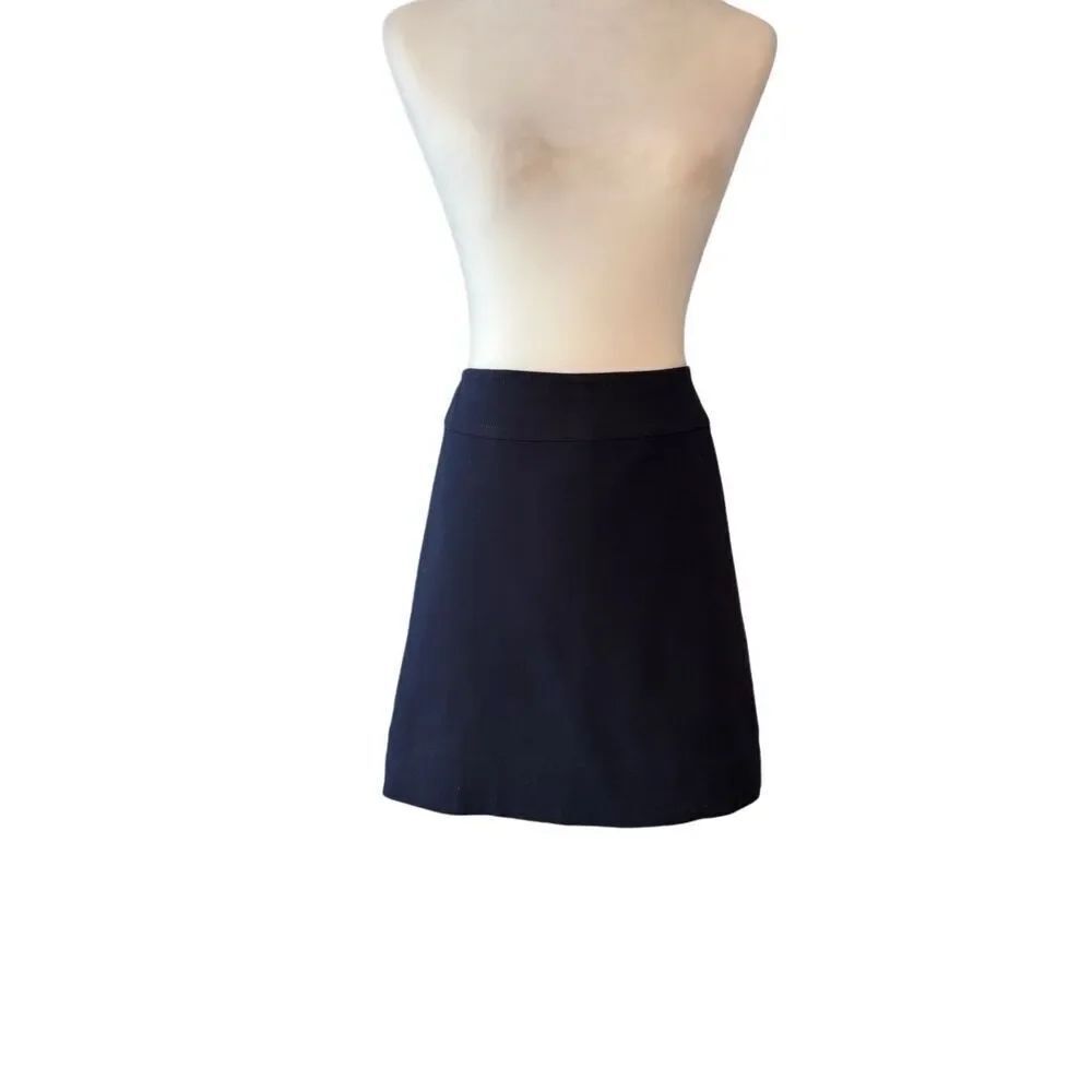 Talbots fully lined navy heavy cotton pencil skirt - 6P